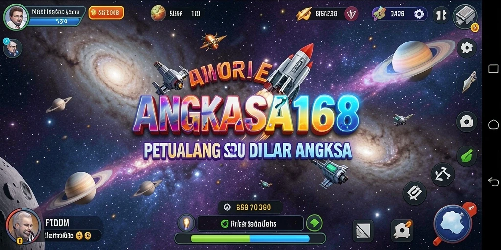 Screenshot gameplay ANGKASA168 menampilkan petualangan luar angkasa yang menegangkan.