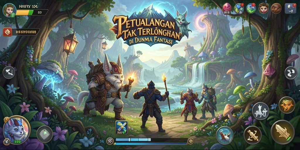 Screenshot gameplay <strong>HARAPJP</strong> menampilkan aksi seru dalam menjelajahi dunia petualangan.