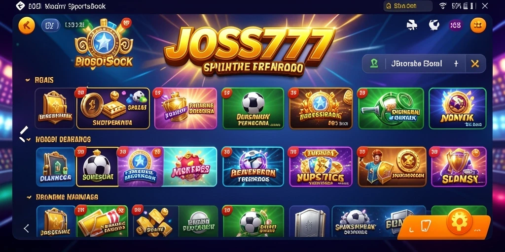 Tampilan menarik dari gameplay sportsbook JOSS777.