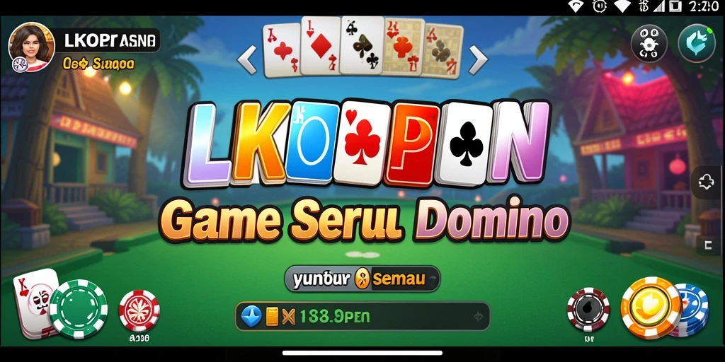 Gameplay domino LKOPEN yang seru dan mengasyikkan.