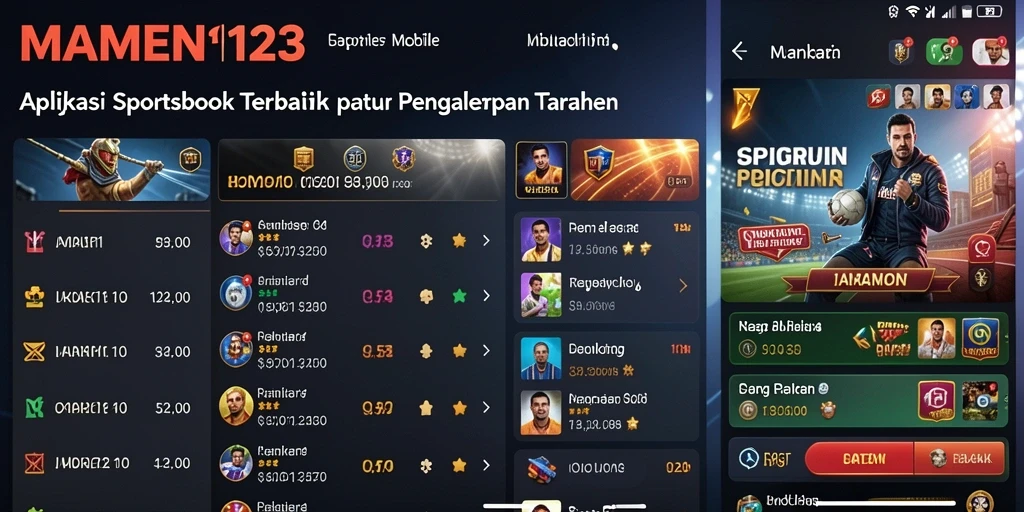 Screenshot MAMEN123 menunjukkan antarmuka sportsbook yang menarik dan ramah pengguna.