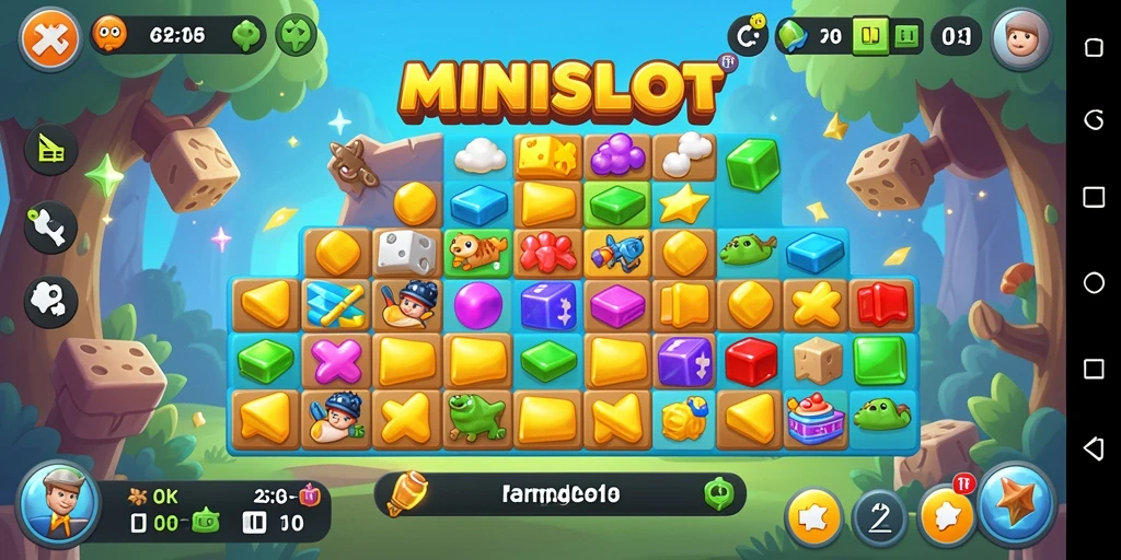 Tampilan gameplay MINISLOT yang menawan dan penuh tantangan Puzzle.