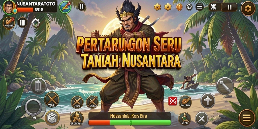 Tampilan aksi seru dalam permainan NUSANTARATOTO.