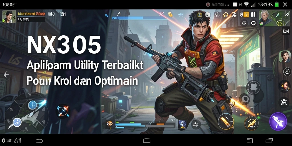 Screenshot utama NX303 menampilkan antarmuka aplikasi untuk optimasi Utility.