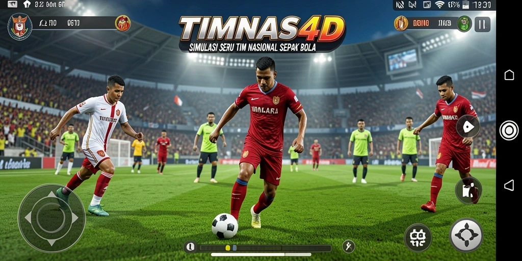 Tampilan gameplay seru TIMNAS4D dengan aksi tim di lapangan.
