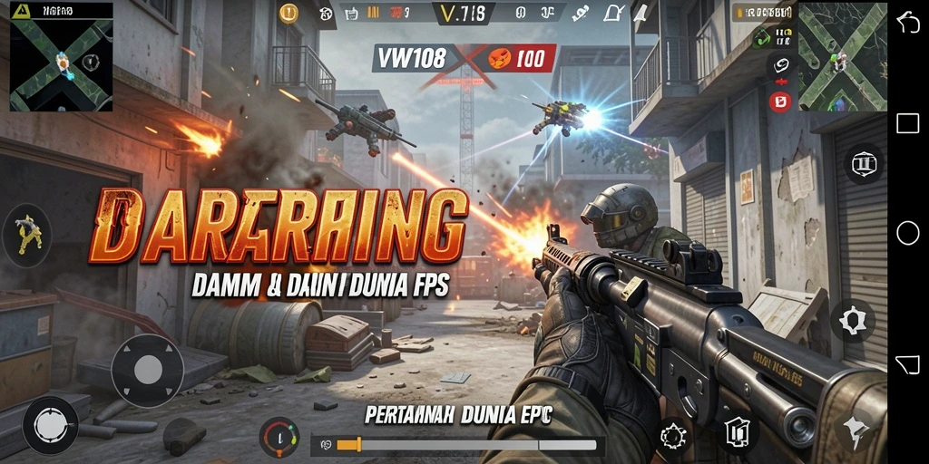 Gameplay VW108 yang menegangkan dan penuh aksi di medan perang.