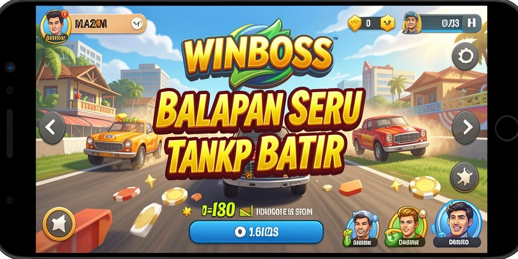 Tampilan aksi balapan mendebarkan di WINBOSS.