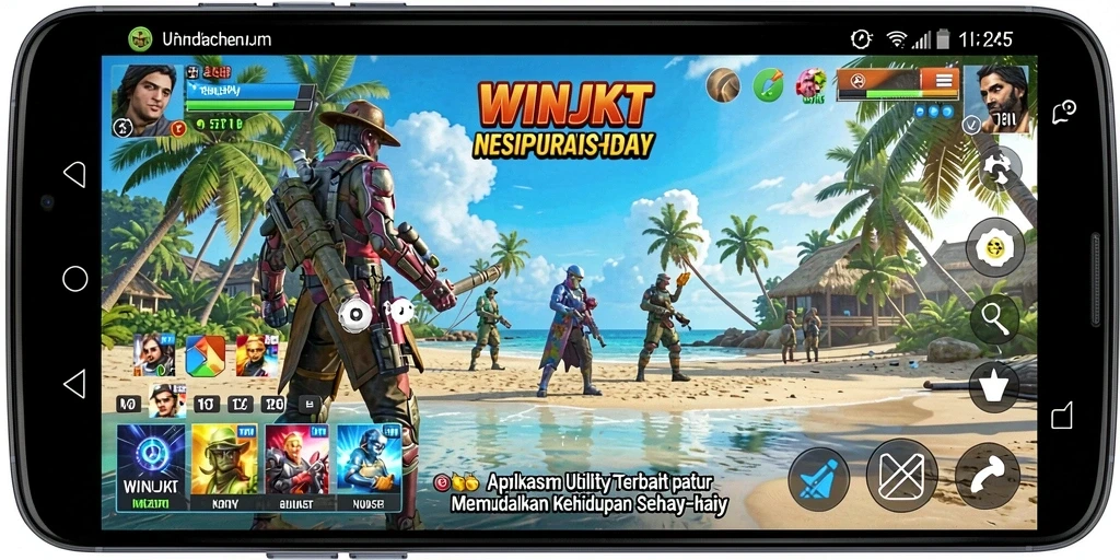 Tampilan aplikasi WINJKT yang sederhana dan mudah digunakan.