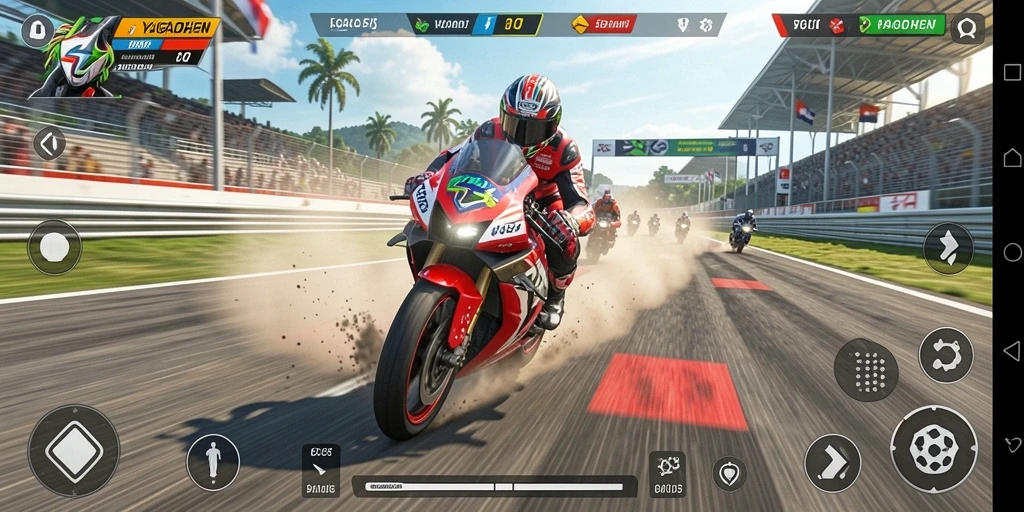 Tampilan aksi seru balapan motor di YAGAOHEN.