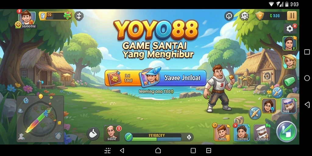Screenshot gameplay YOYO88 yang penuh warna dan seru.